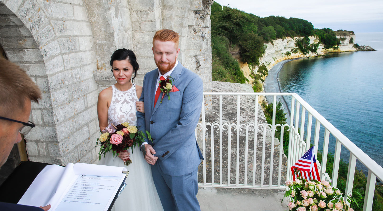 Bryllup på Stevns Klint