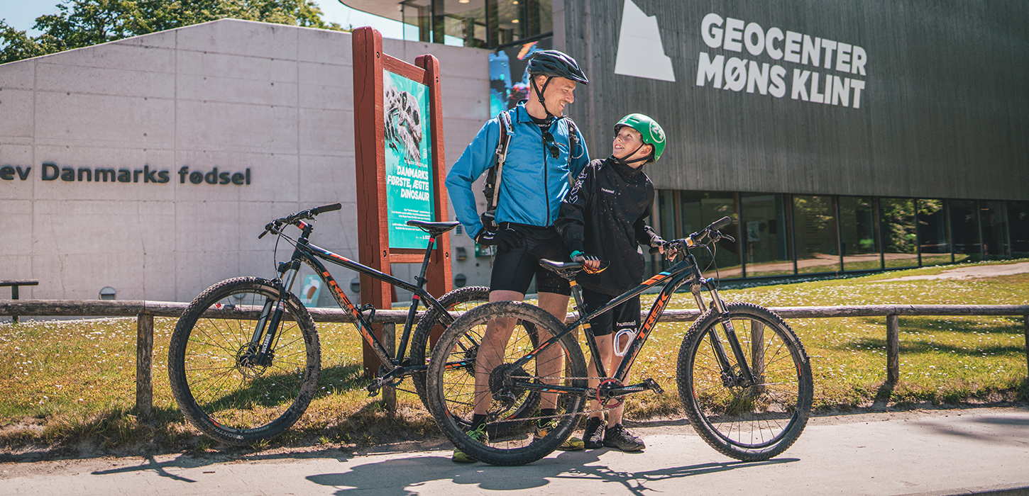Mountainbike ved Geocenter Møns Klint