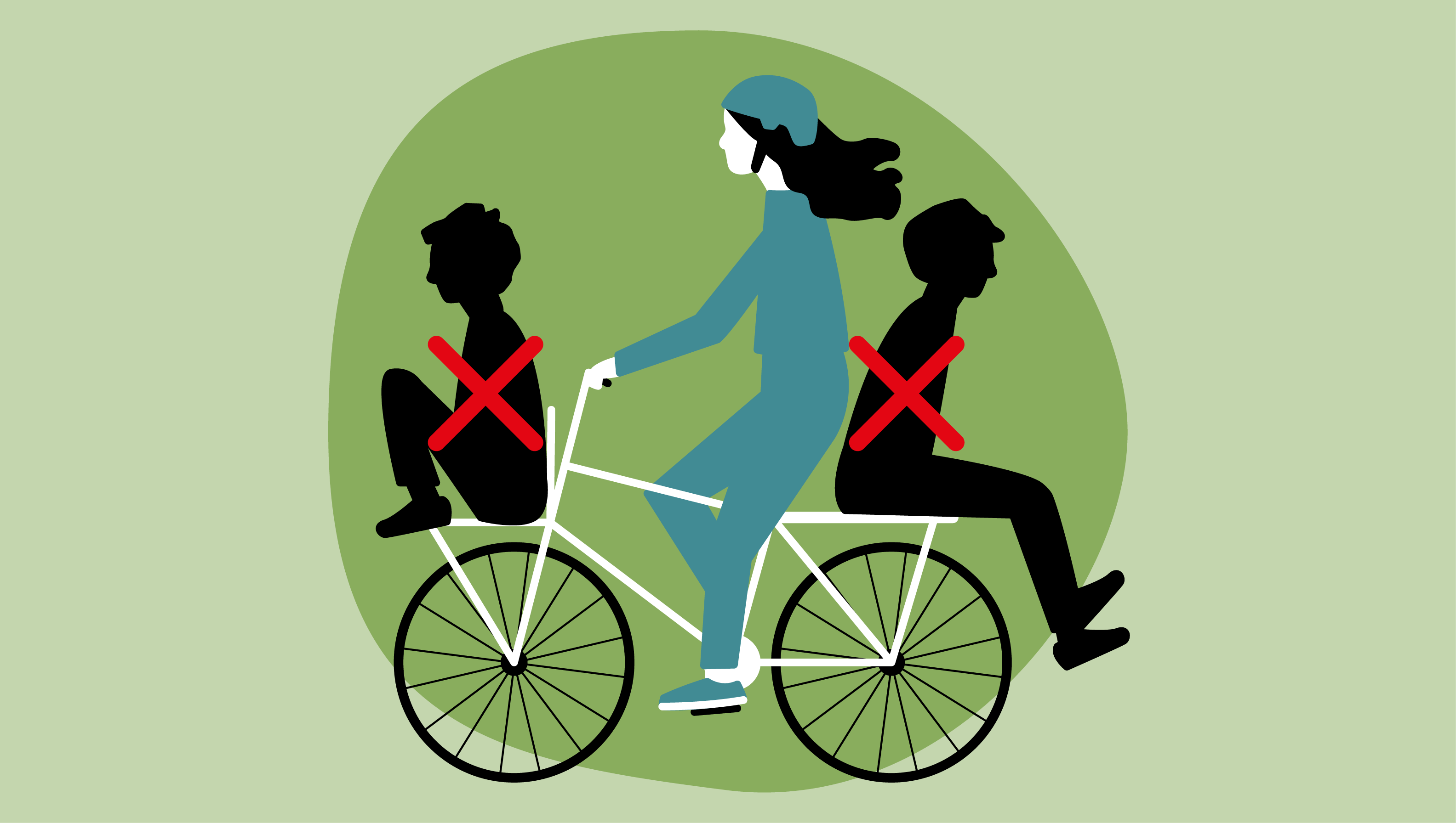 Kun 1 på cykel