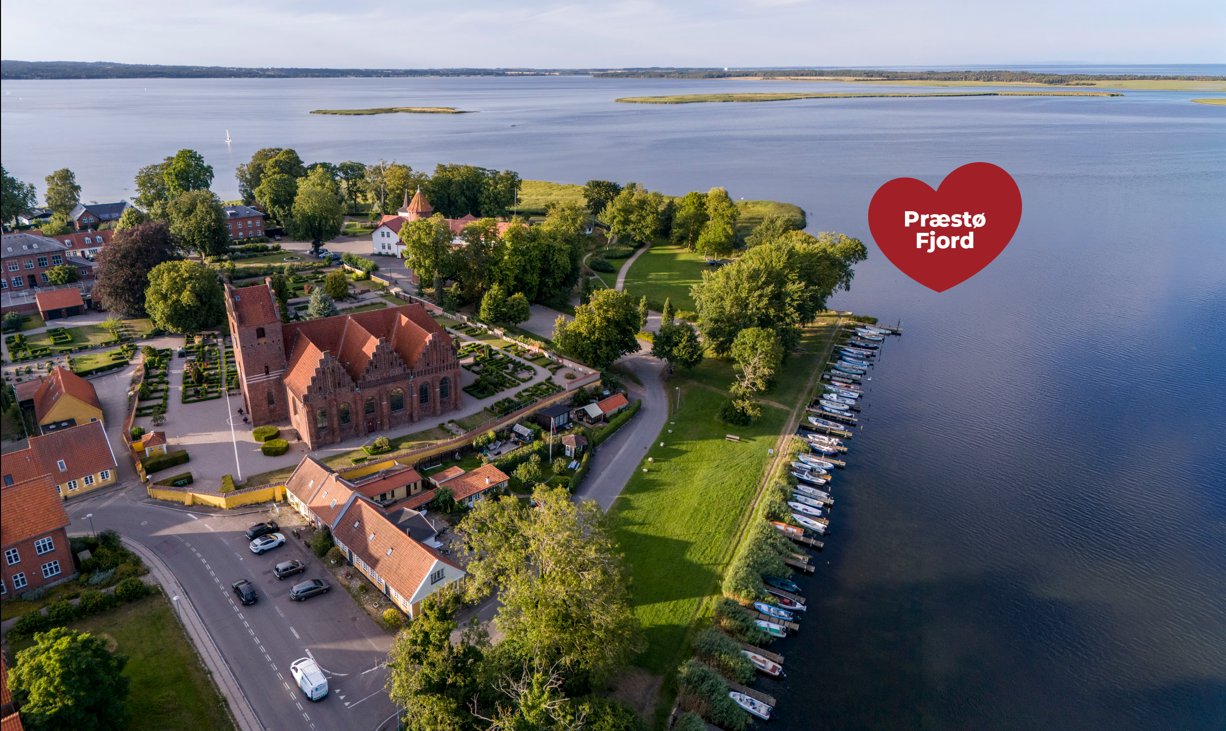PræstøFjord dronebillede med hjerte
