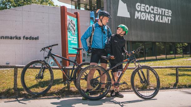 Mountainbike ved Geocenter Møns Klint