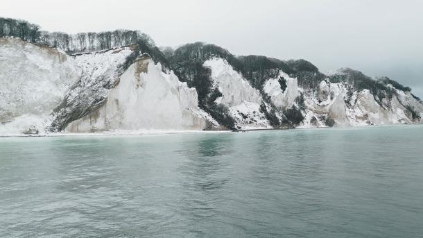 Sne på Møns Klint