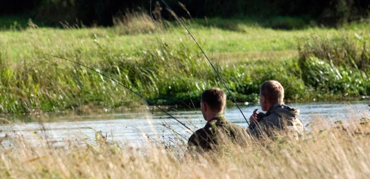 Lystfiskere ved Susåen