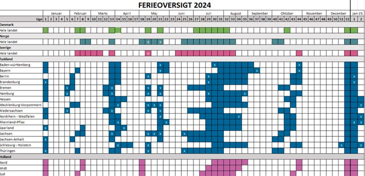 Ferieoversigt 2024